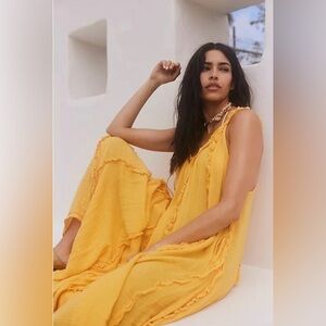 Free People Mckinley Endless Summer Maxi Dress Yellow Size XS